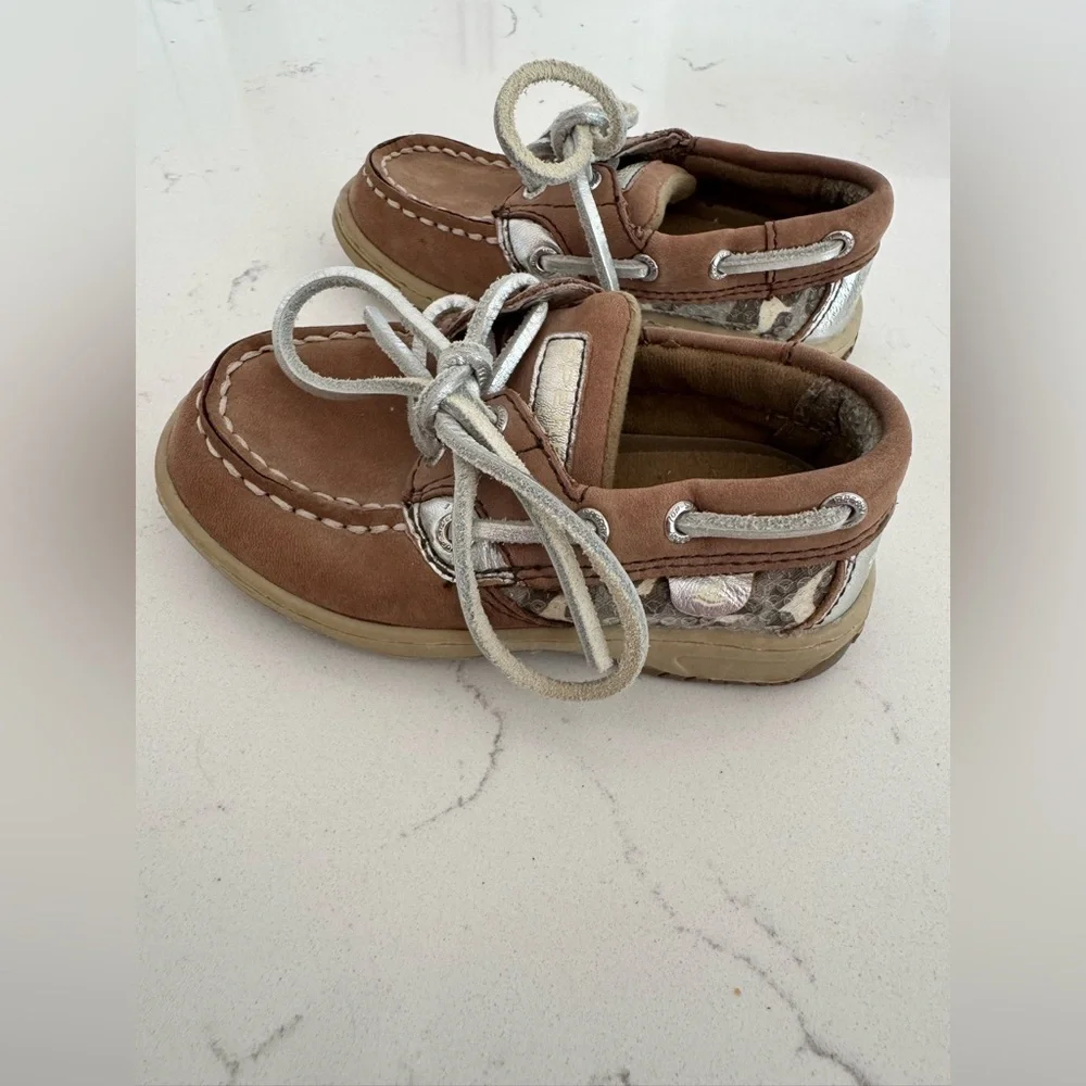 Sperry Top-Sider BLUEFISH Boat Shoe - Toddler / Little Kid - Tan SIZE 7